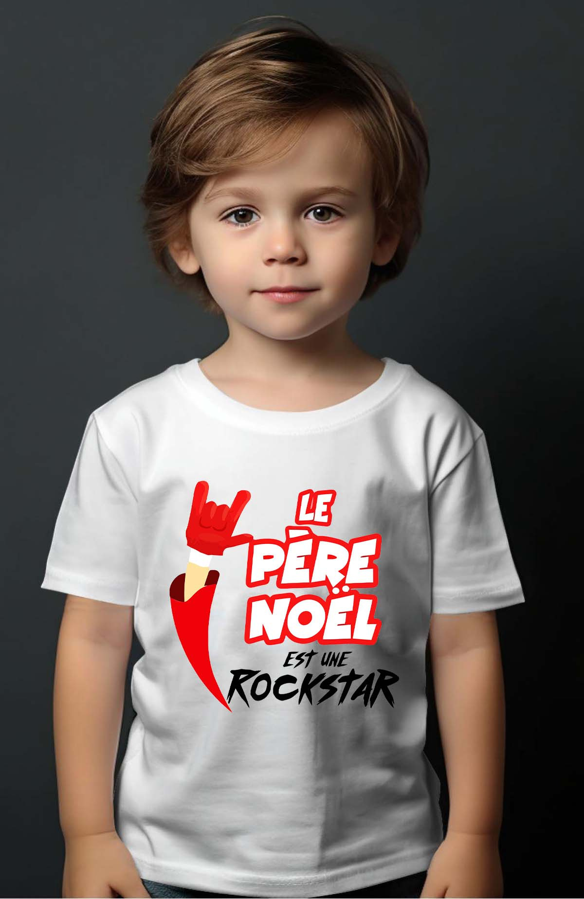Grossiste I.A.L.D FRANCE - Pere noel rock star - Tshirt Garçon