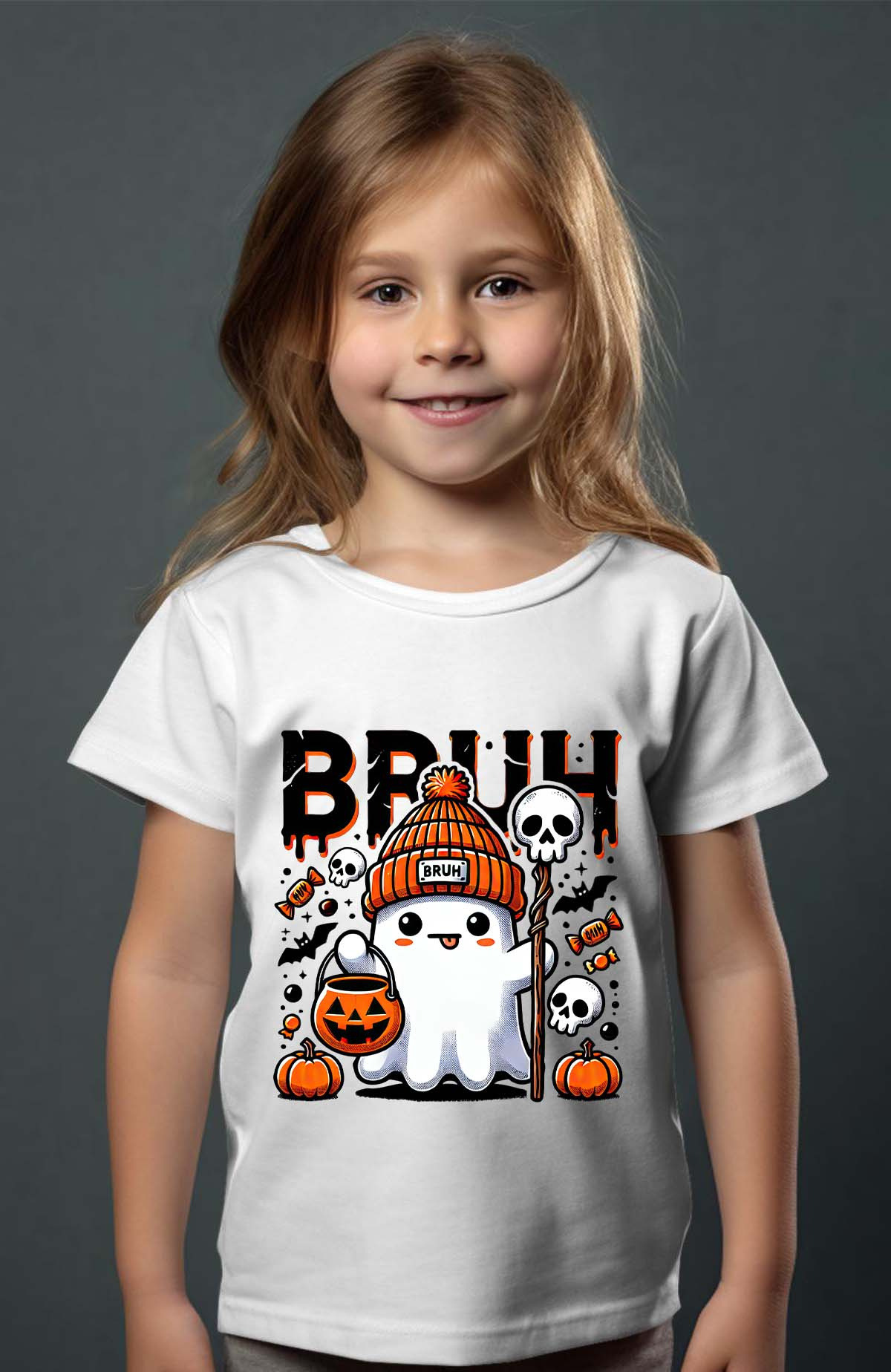 Grossiste I.A.L.D FRANCE - Bruh Halloween - Tshirt Fille