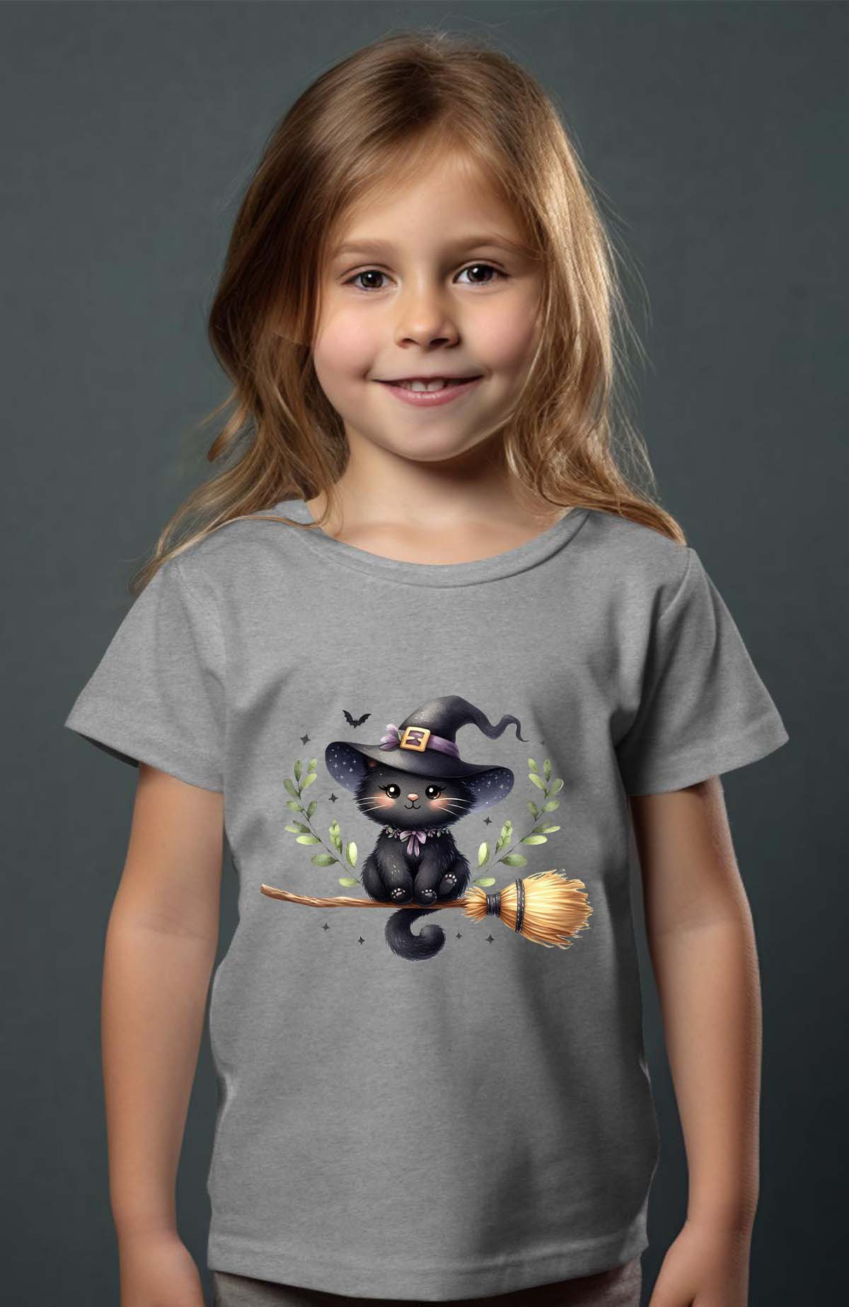 Großhändler I.A.L.D FRANCE - Hexenbesenkatze - T-Shirt für Mädchen