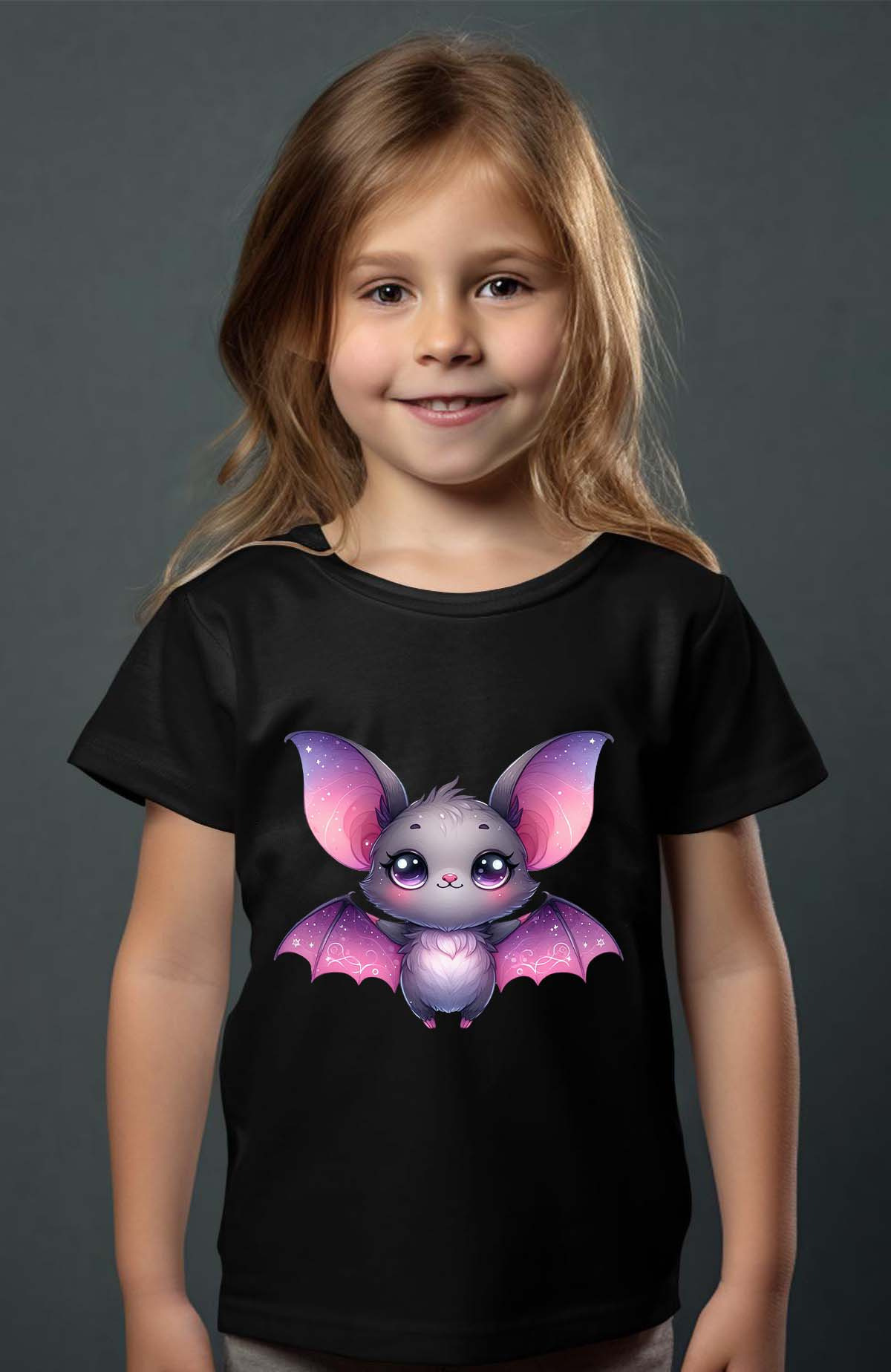 Großhändler I.A.L.D FRANCE - Rosa Fledermaus - Mädchen-T-Shirt