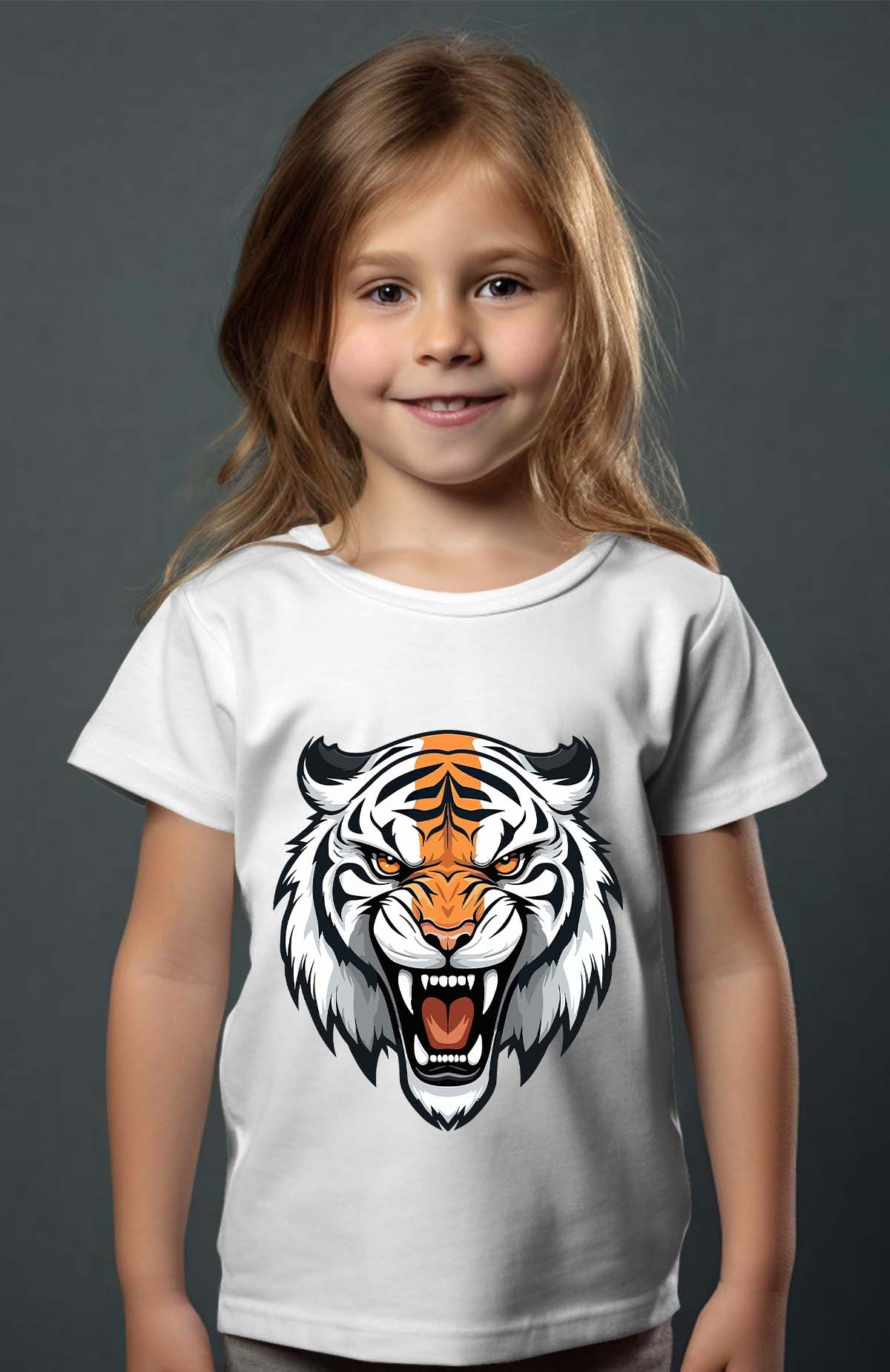 Grossiste I.A.L.D FRANCE - Tete tigre - Tshirt Fille