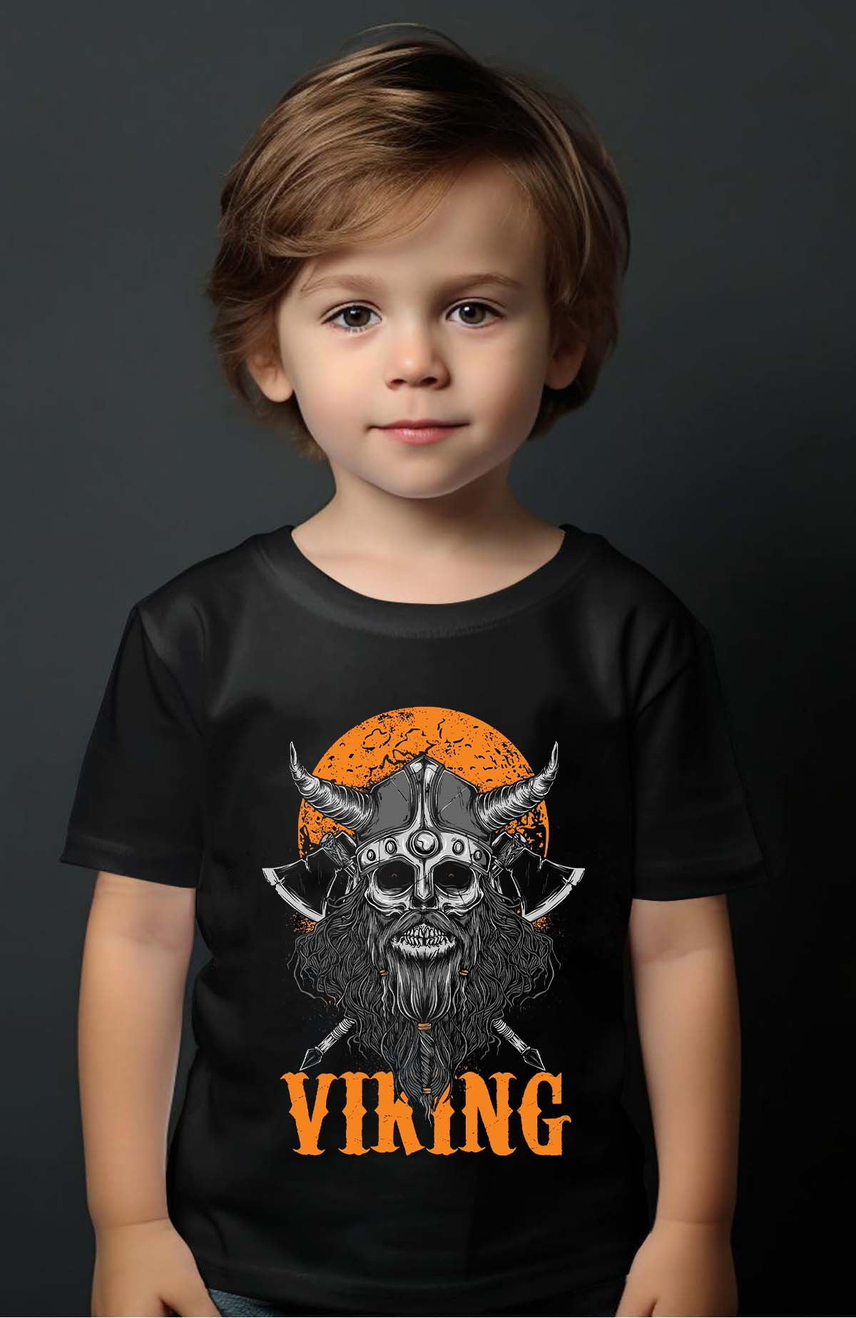 Grossiste I.A.L.D FRANCE - Viking tete de mort - Tshirt Garçon