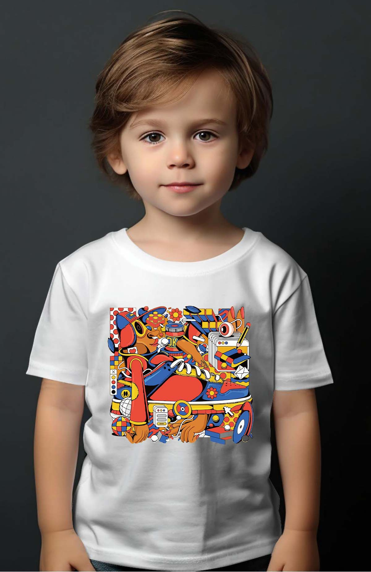 Mayorista I.A.L.D FRANCE - Zapatos color multi - Camiseta niño - Blanco