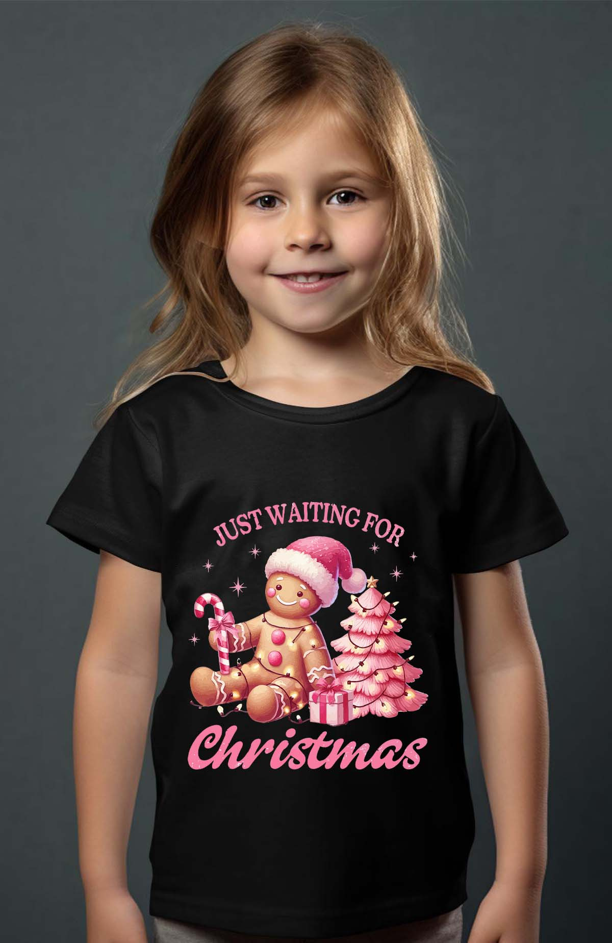 Mayorista I.A.L.D FRANCE - Esperando Navidad Rosa - Camiseta niña