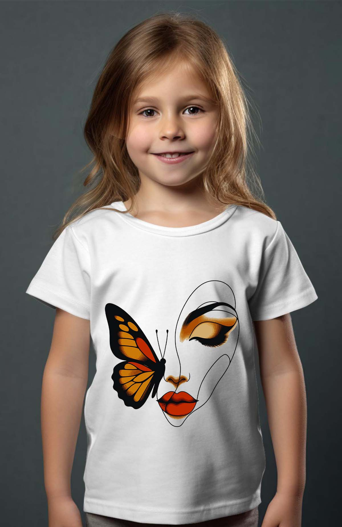 Grossiste I.A.L.D FRANCE - Butterfly face - Tshirt Fille