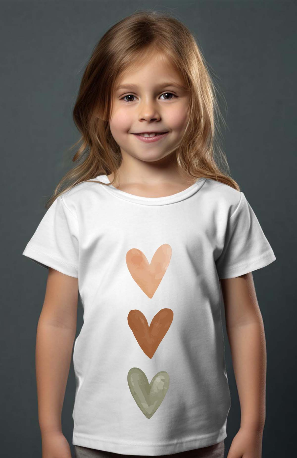 Grossiste I.A.L.D FRANCE - Heart paint - T-shirt Fille