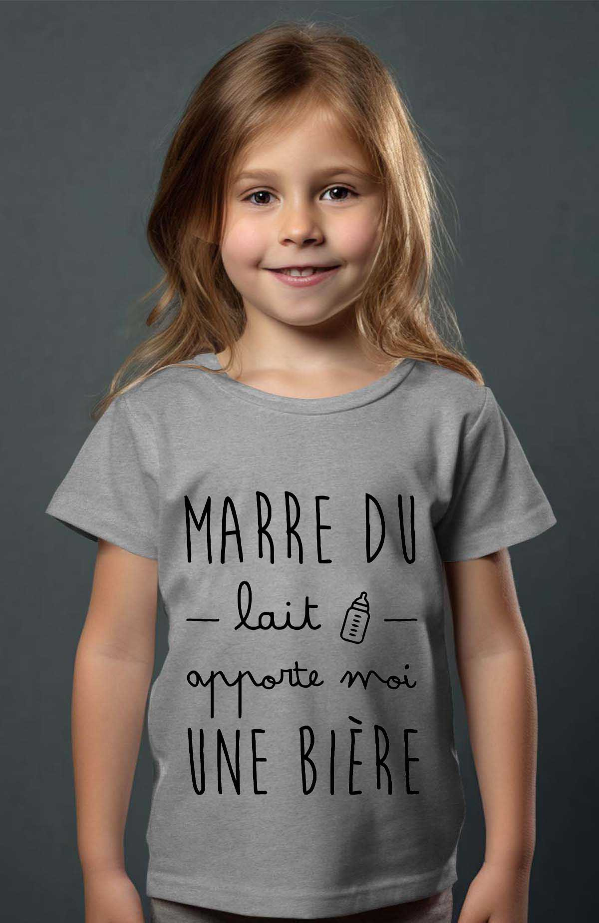 Grossiste I.A.L.D FRANCE - Marre du lait  - T-shirt Fille