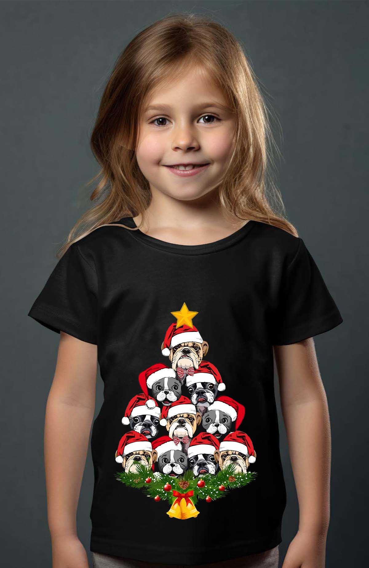 Grossiste I.A.L.D FRANCE - Sapin chien - T-shirt Fille