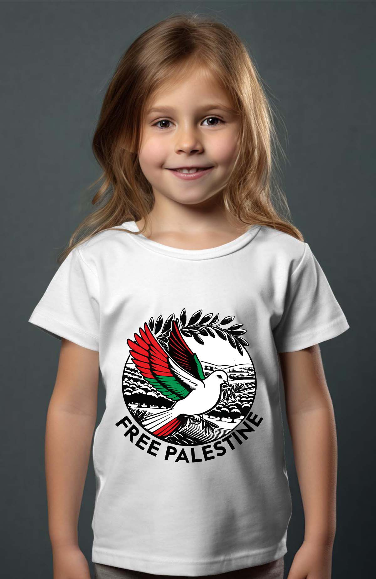 Grossista I.A.L.D FRANCE - Uccello Palestina - Maglietta per ragazze