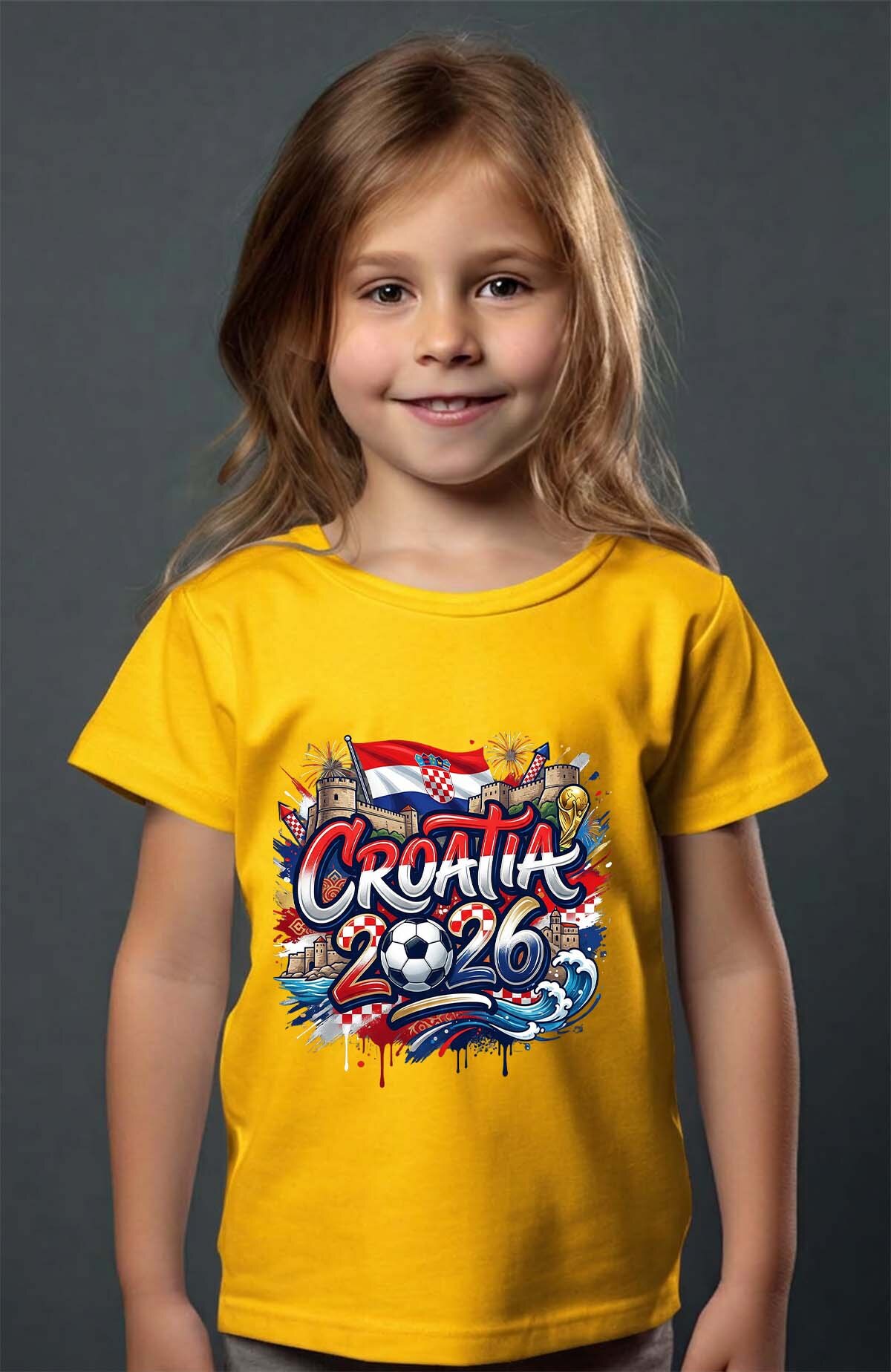Grossiste I.A.L.D FRANCE - Cdm26 Croatia - T-shirt Fille