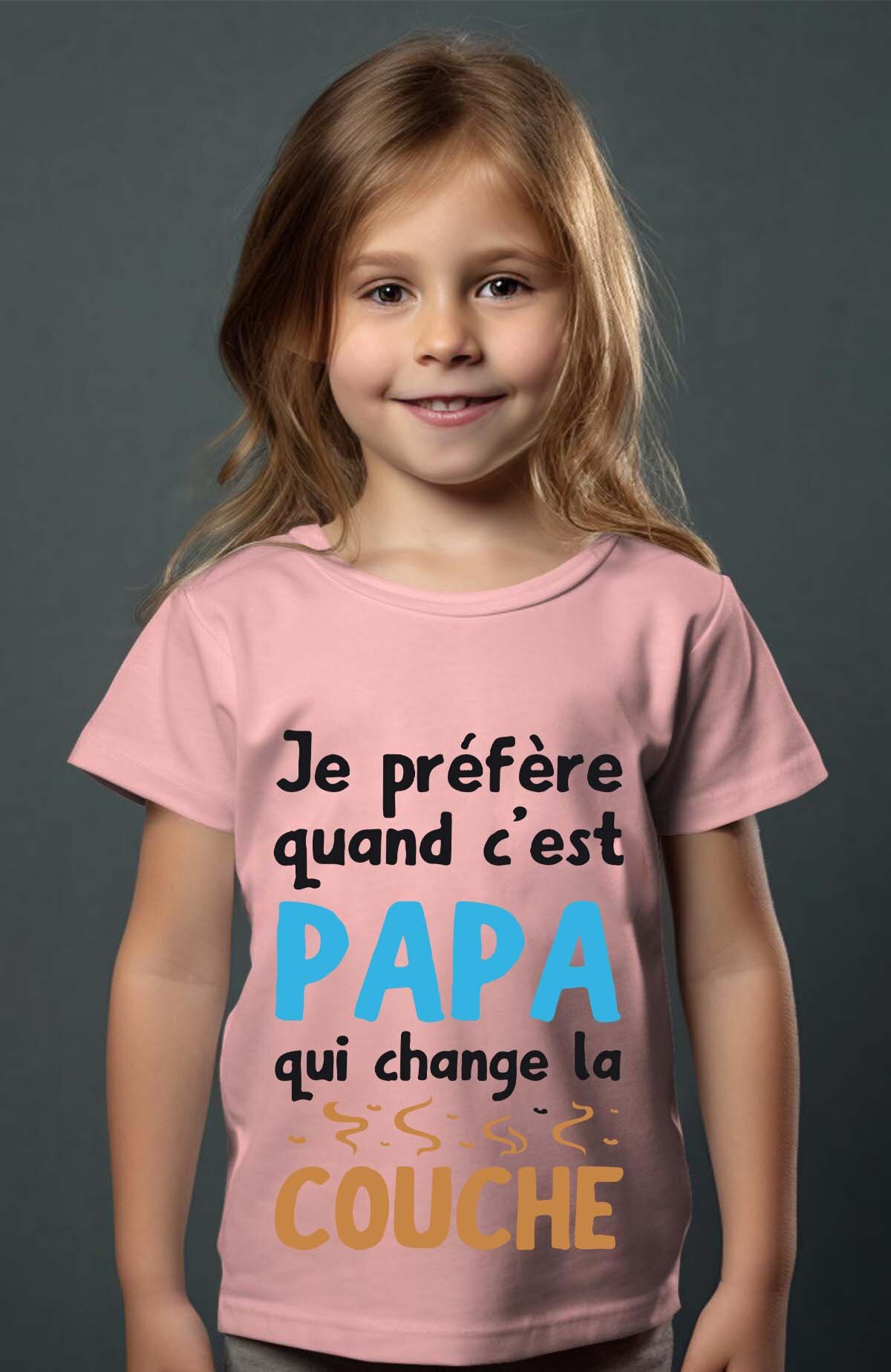 Großhändler I.A.L.D FRANCE - Papa wechselt - Mädchen T-Shirt