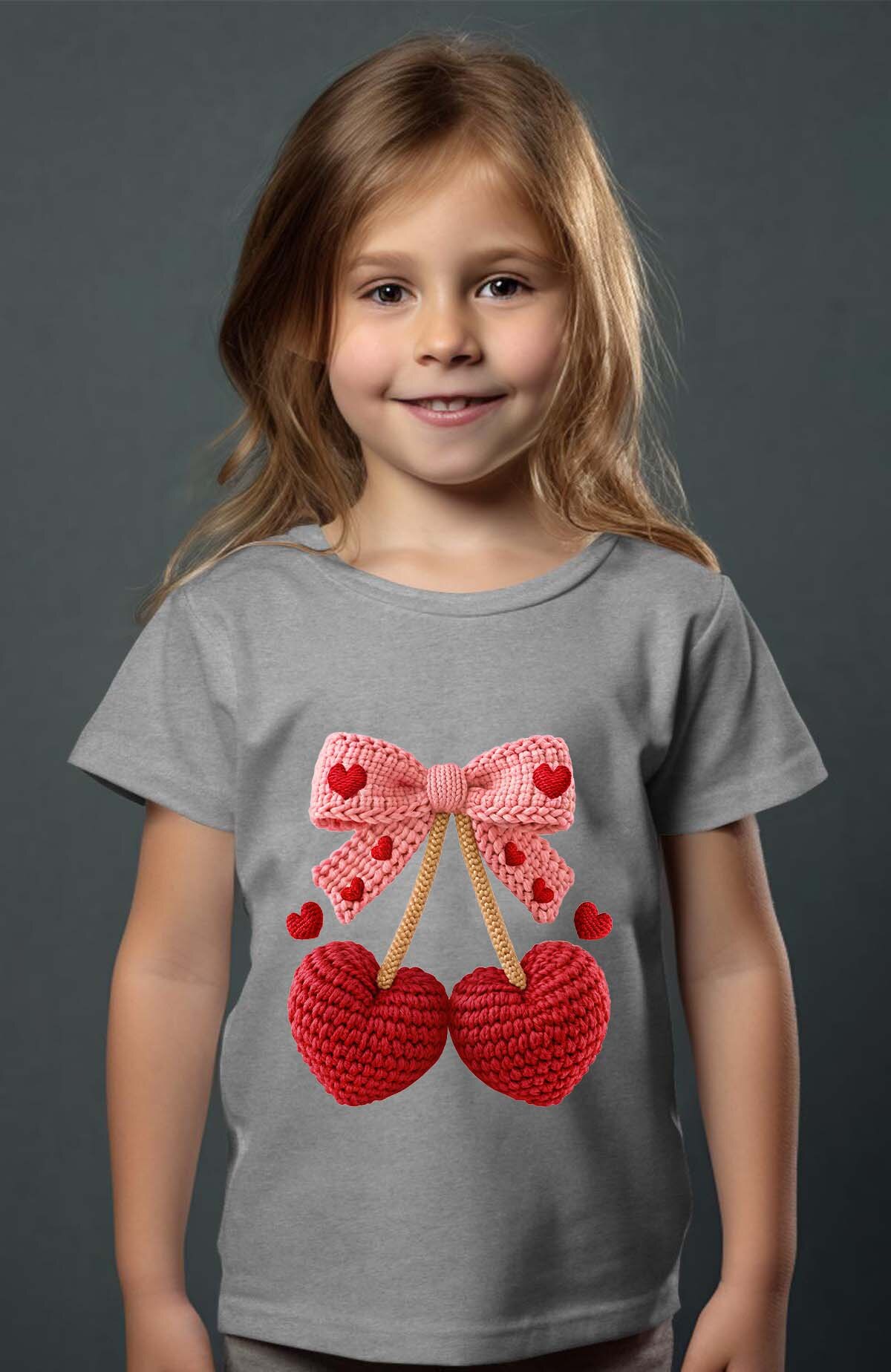 Großhändler I.A.L.D FRANCE - Faux Crochet Cherry - Mädchen T-Shirt