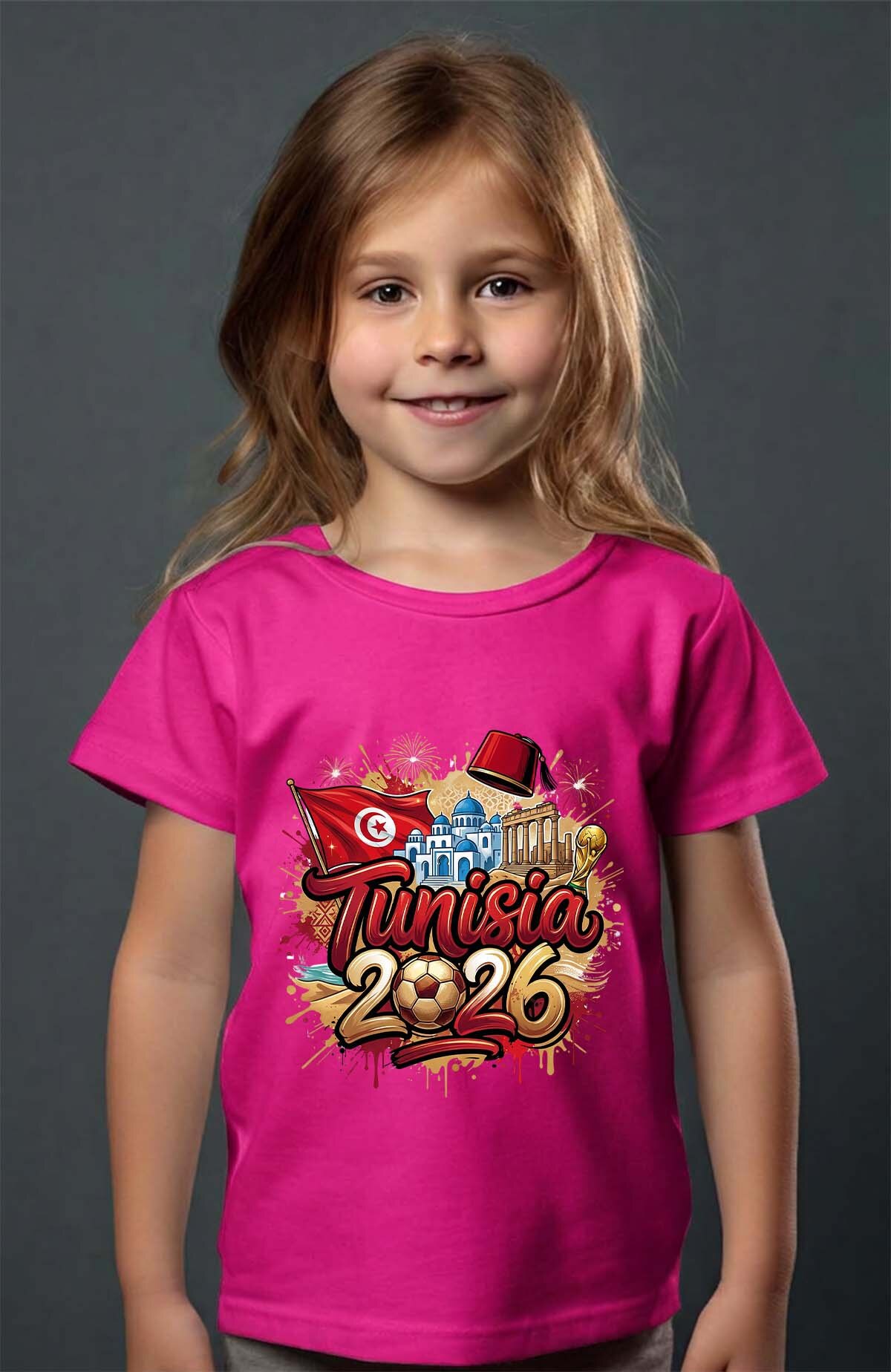 Grossiste I.A.L.D FRANCE - Cdm26 Tunisia - T-shirt Fille