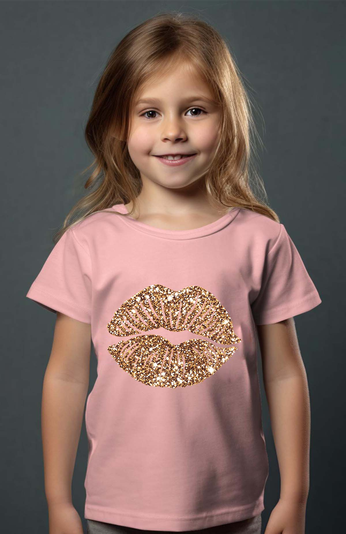 Grossiste I.A.L.D FRANCE - Big bouche gold - T-shirt Fille