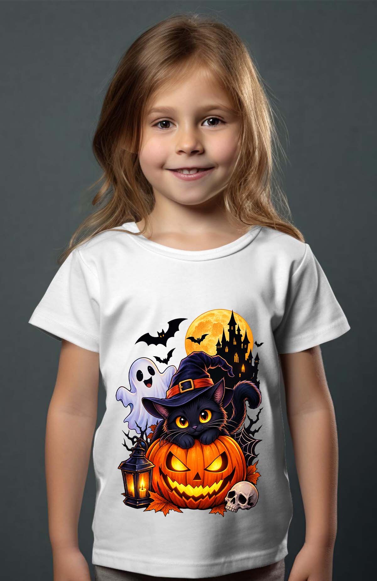 Grossiste I.A.L.D FRANCE - Spoky cat halloween - T-shirt Fille