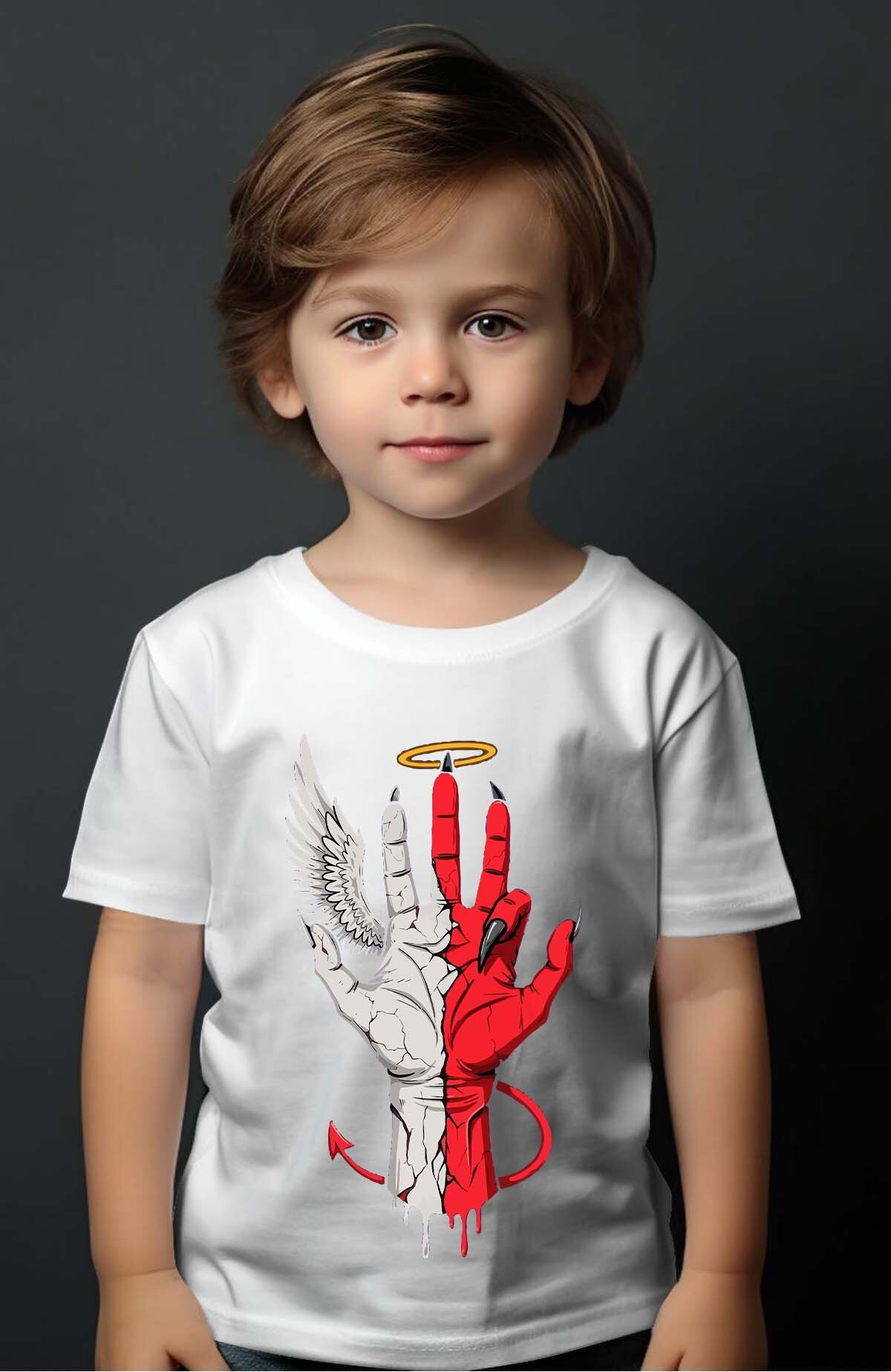 Mayorista I.A.L.D FRANCE - Mano ángel demonio - Camiseta Niño