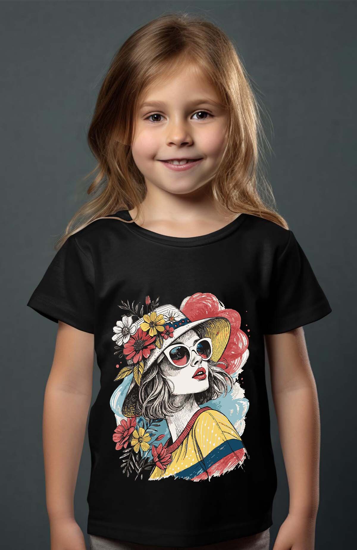 Grossista I.A.L.D FRANCE - Paint Flower Girl - Maglietta Bambina
