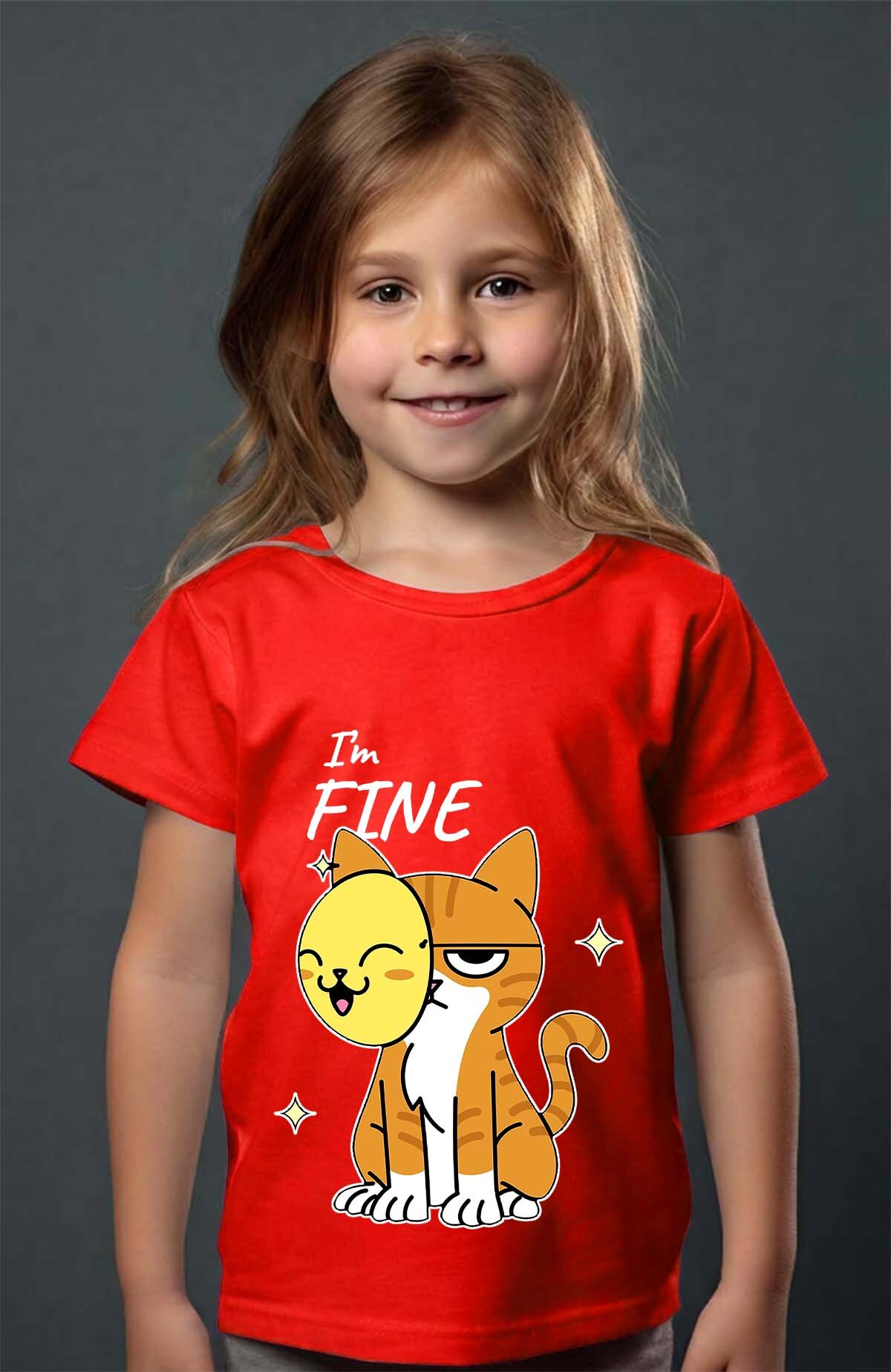 Grossiste I.A.L.D FRANCE - Im fine cat - T-shirt Fille