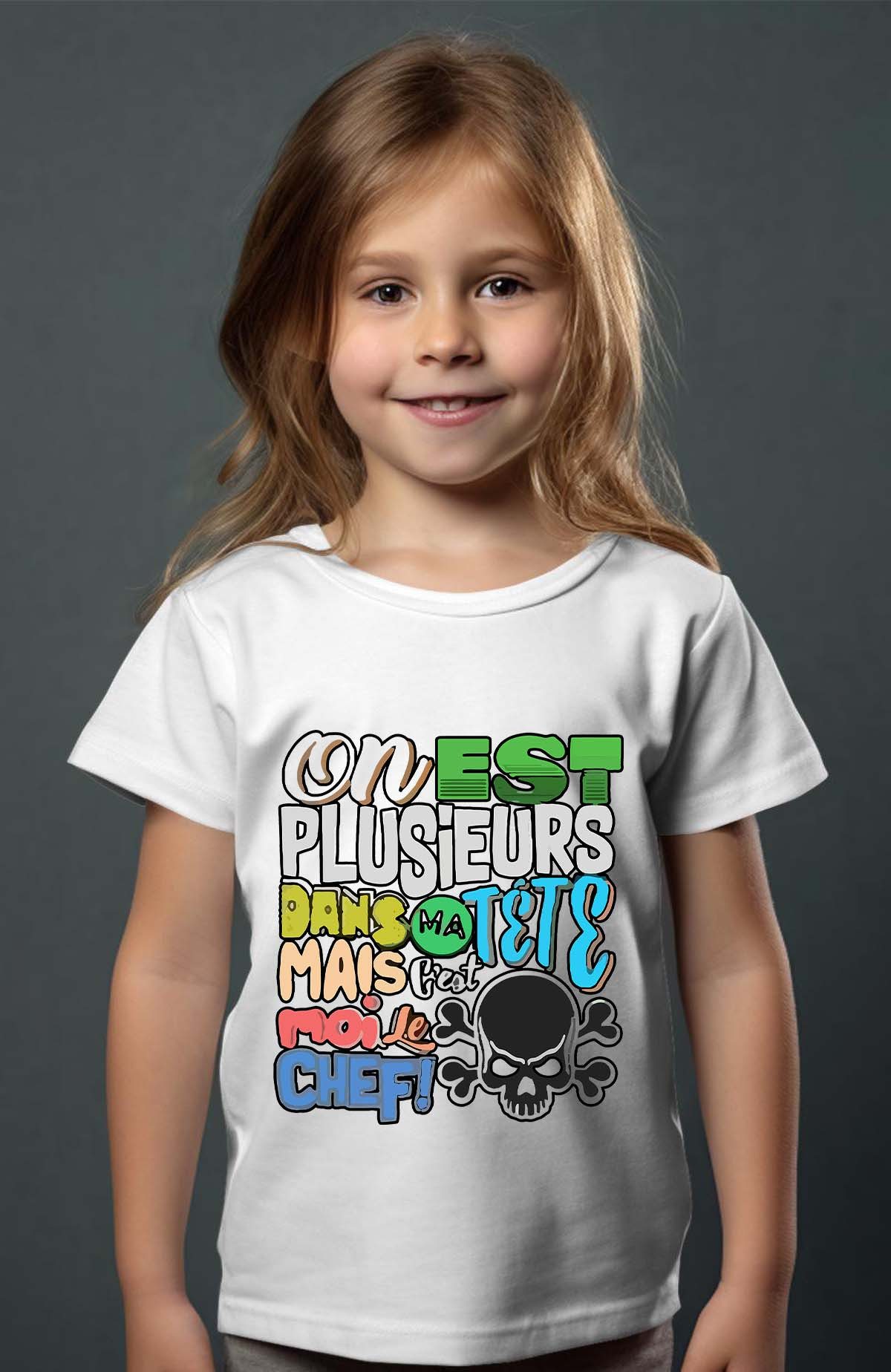 Grossiste I.A.L.D FRANCE - Ma tete colors - T-shirt Fille