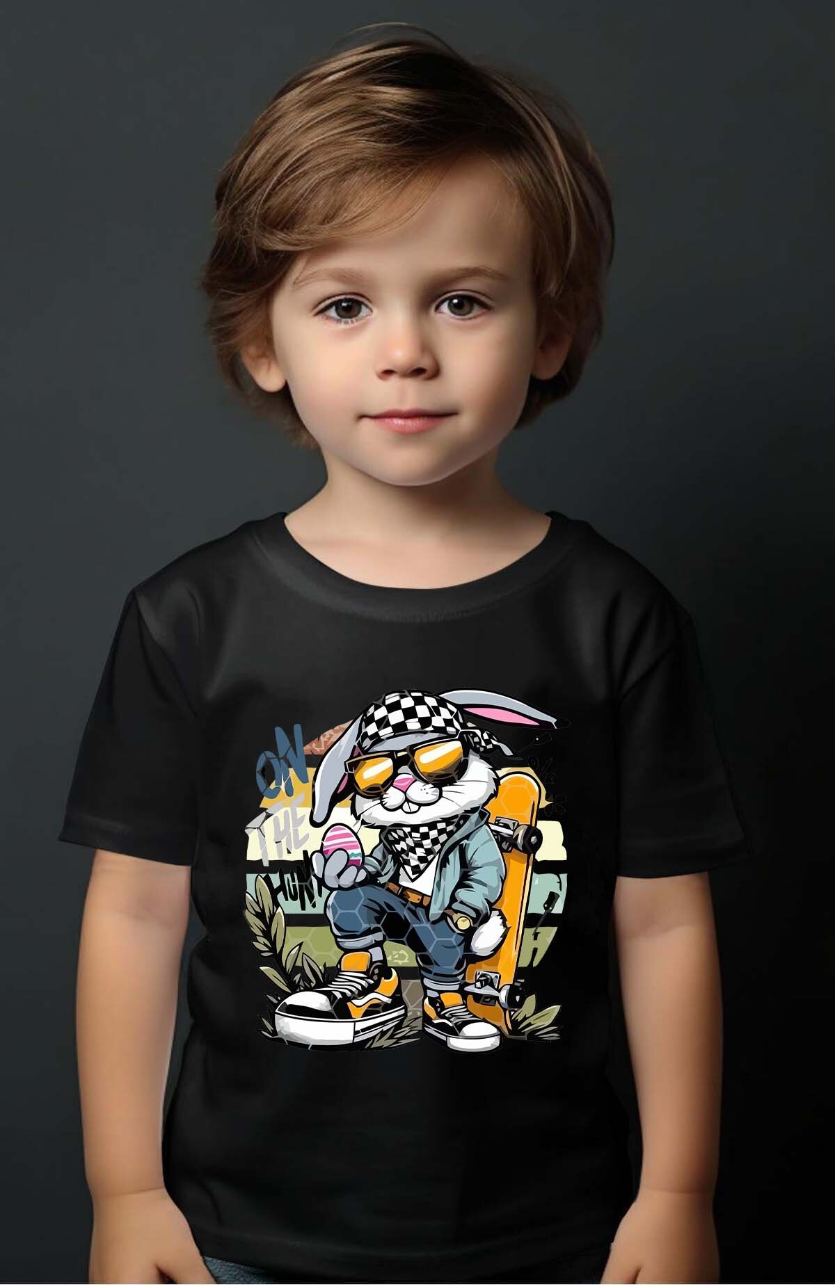 Großhändler I.A.L.D FRANCE - Auf der Jagd nach Hasen - Jungen T-Shirt