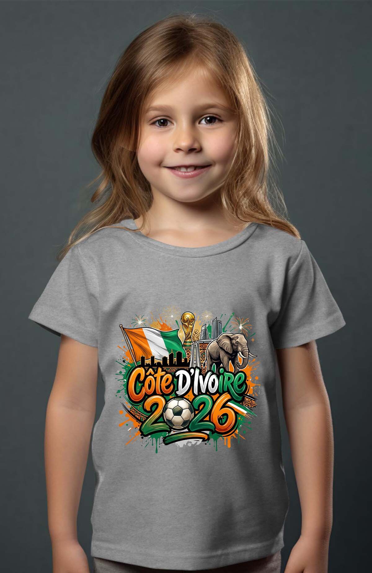 Grossiste I.A.L.D FRANCE - Cdm26 Cote d_ivoire - T-shirt Fille