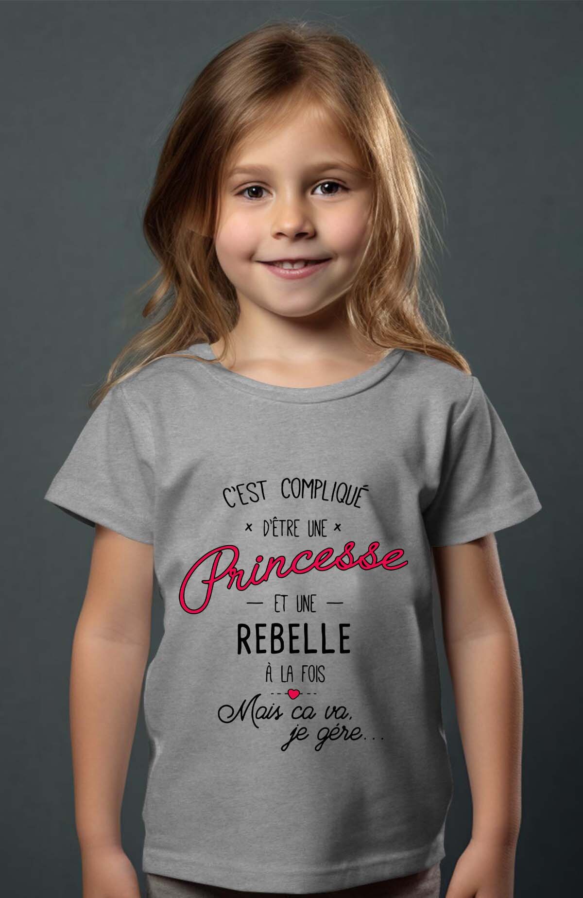 Grossiste I.A.L.D FRANCE - Compliqué princesse & rebelle - T-shirt Fille