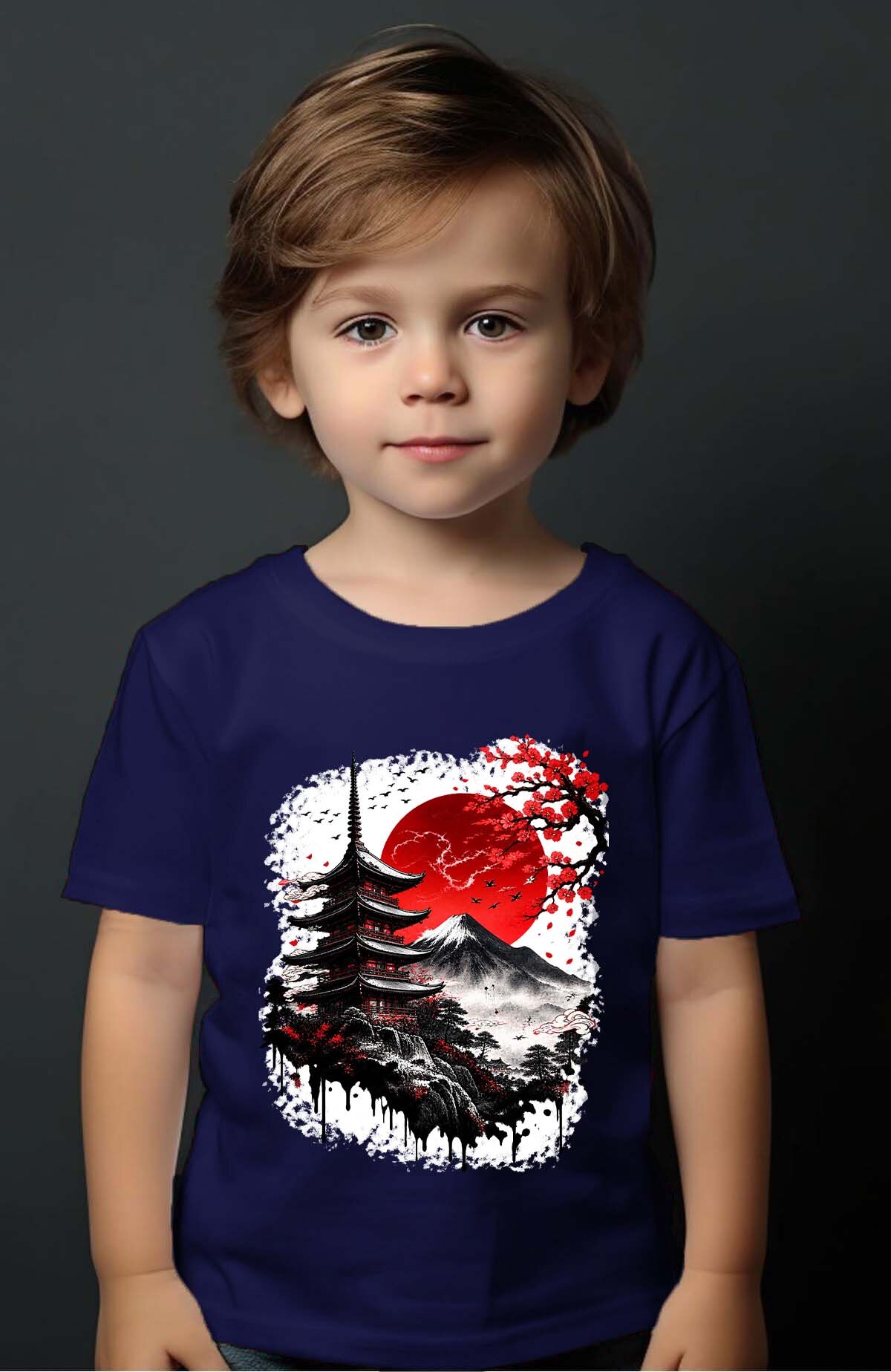 Grossiste I.A.L.D FRANCE - Red Sun sakura - T-shirt Garçon
