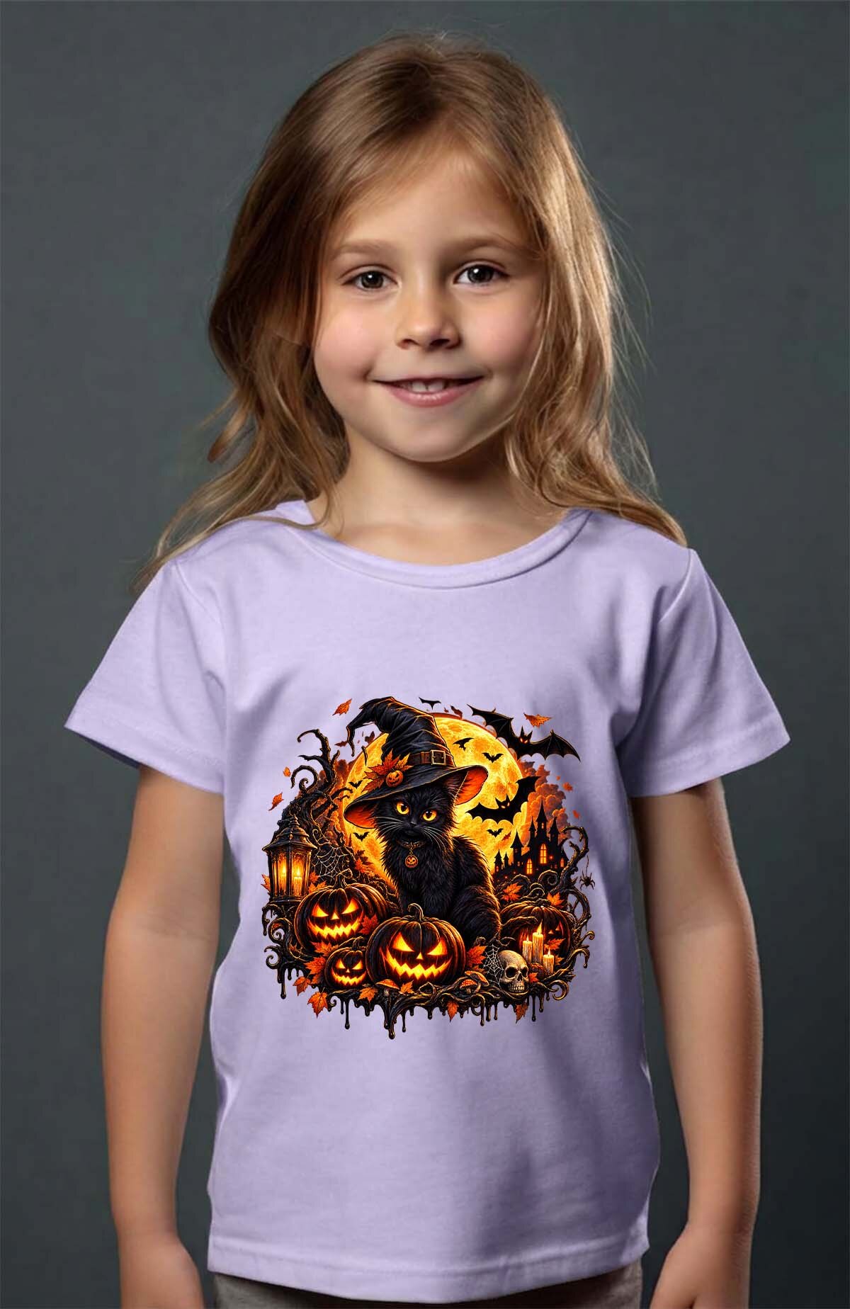 Grossiste I.A.L.D FRANCE - Witch cat halloween - T-shirt Fille