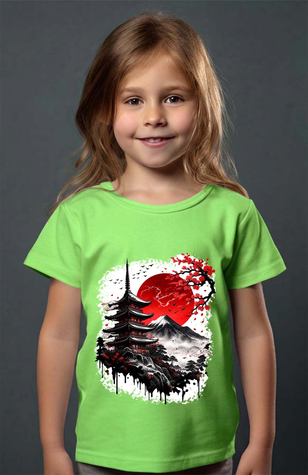 Grossiste I.A.L.D FRANCE - Red Sun sakura - T-shirt Fille
