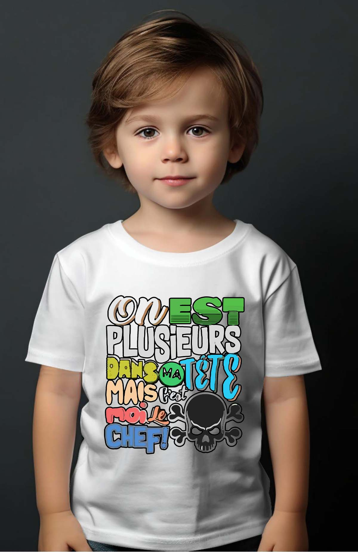 Grossiste I.A.L.D FRANCE - Ma tete colors - T-shirt Garçon
