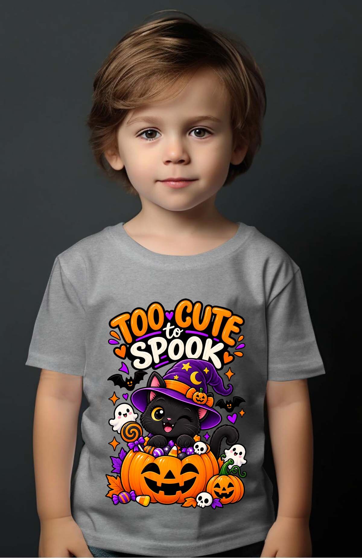 Mayorista I.A.L.D FRANCE - Gato truco halloween - Camiseta Niño