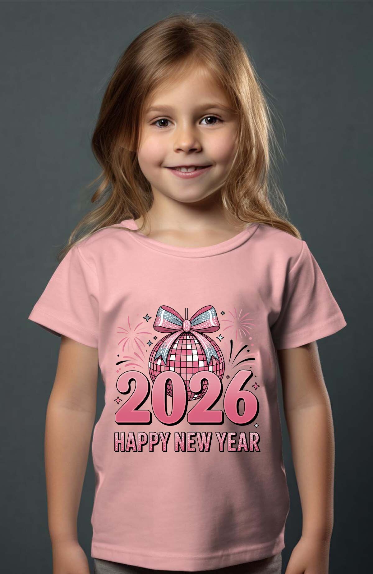 Großhändler I.A.L.D FRANCE - Happy 2026 Pink - Mädchen T-Shirt