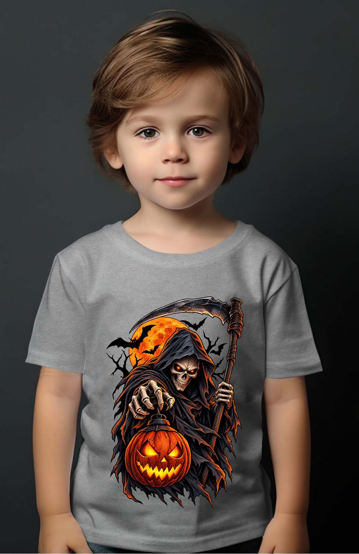 Grossiste I.A.L.D FRANCE - Skull light halloween - T-shirt Garçon