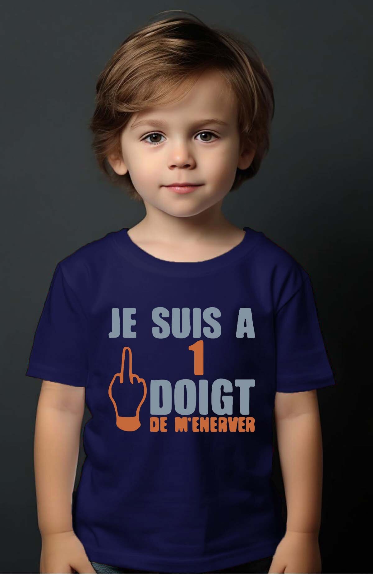 Großhändler I.A.L.D FRANCE - Ein Finger nerven - Jungen T-Shirt