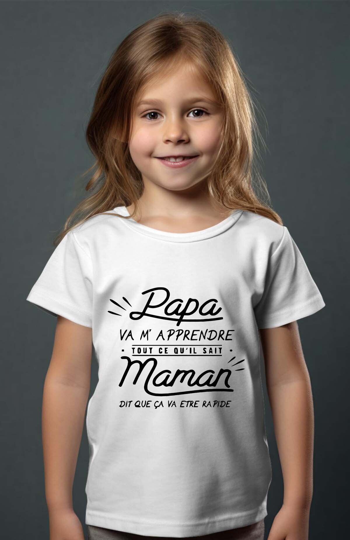 Grossiste I.A.L.D FRANCE - Papa  m'apprendre tout - T-shirt Fille