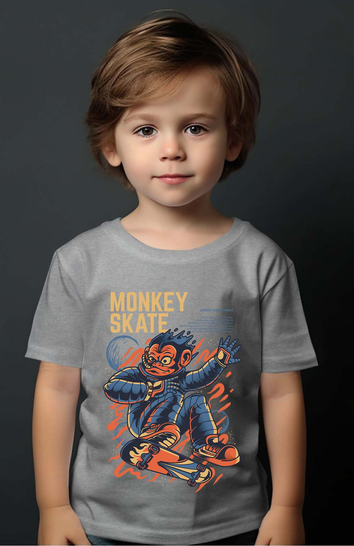 Grossiste I.A.L.D FRANCE - Astroskater Monkey - T-shirt Garçon