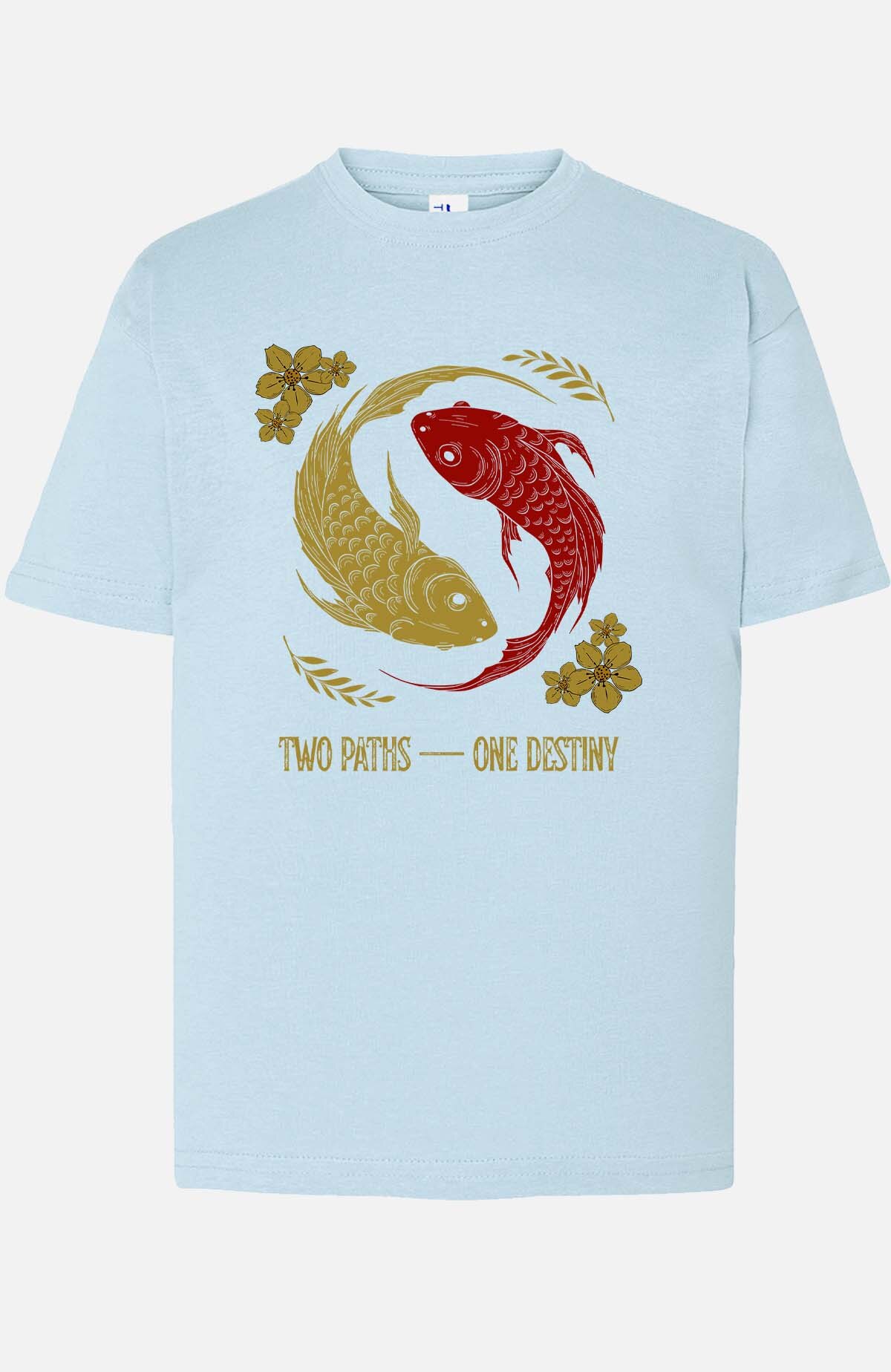 Wholesaler I.A.L.D FRANCE - Red and White Creative Illustrated Koi Fish - Tee Boy