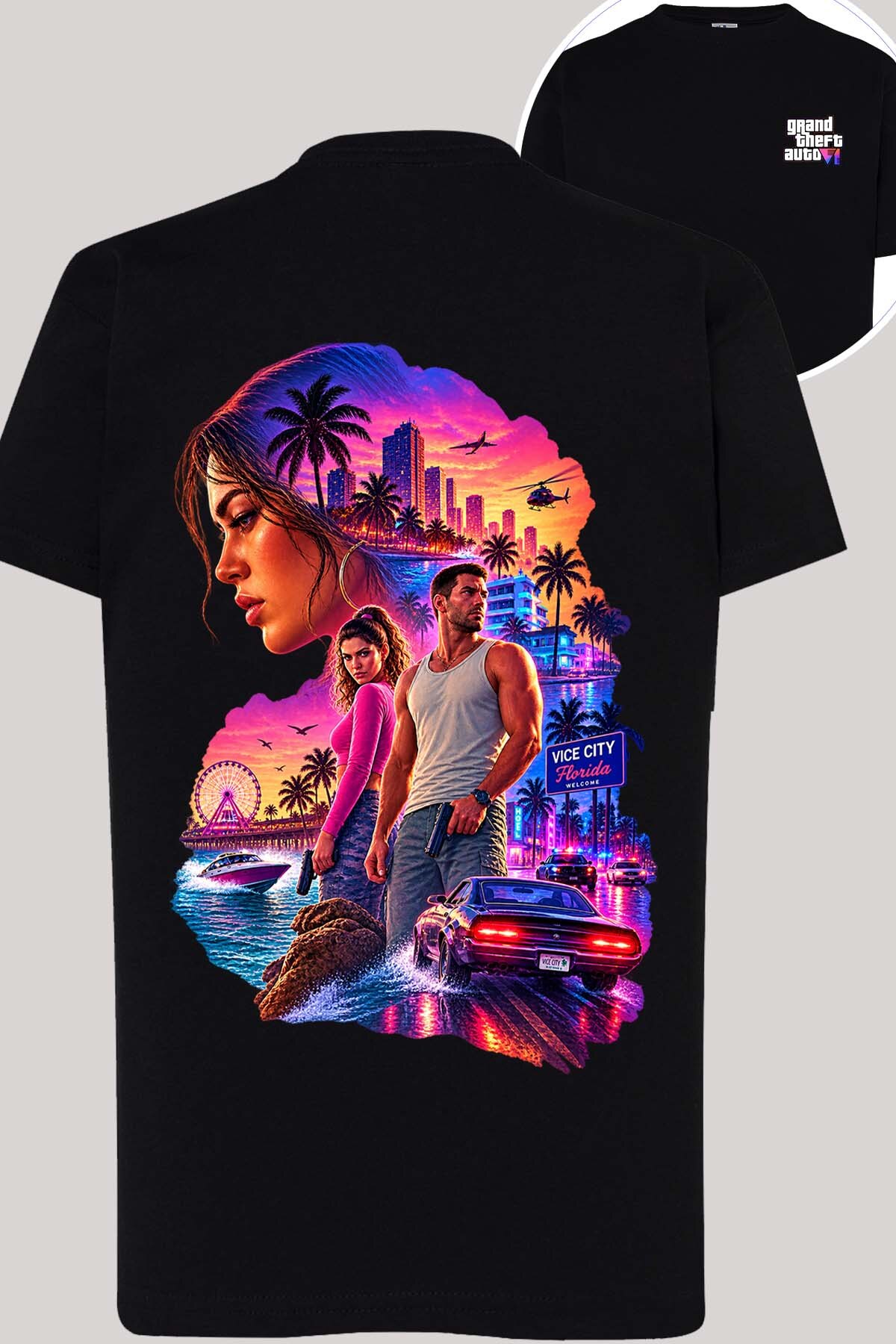 Grossiste I.A.L.D FRANCE - Visage GTheft Auto - T-shirt Garçon