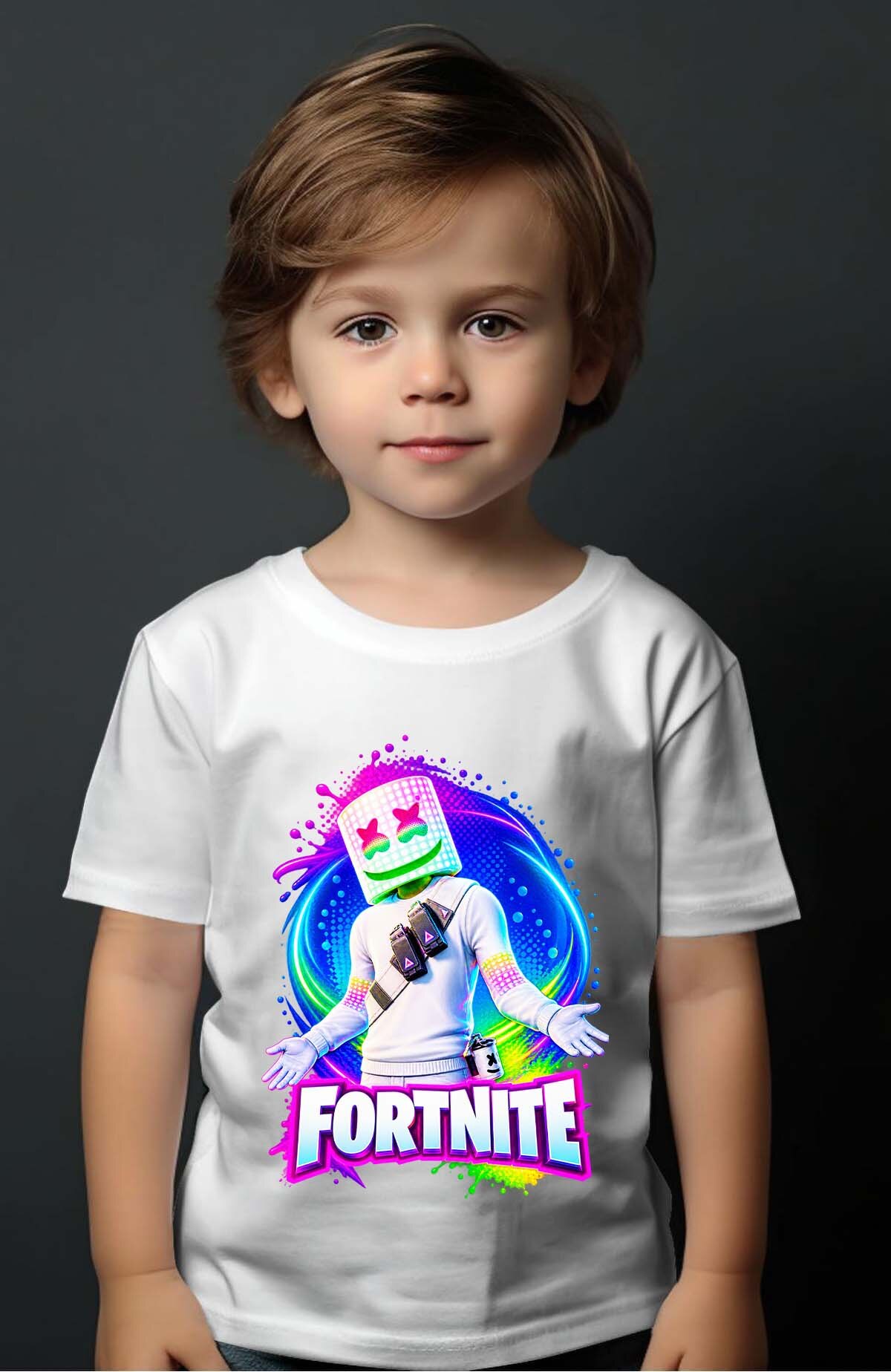 Grossiste I.A.L.D FRANCE - FORTNITE  MARSHMELLO - T-shirt Garçon