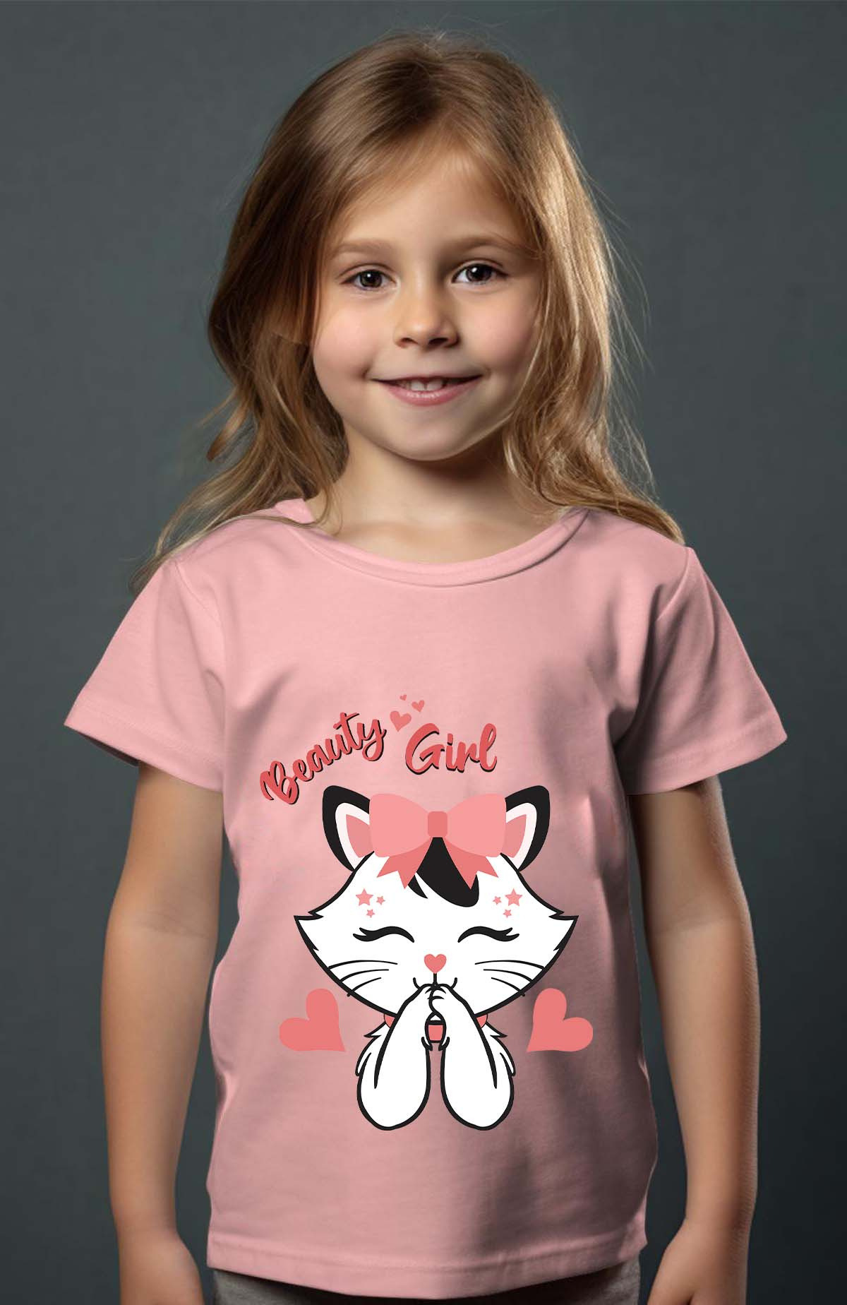 Grossiste I.A.L.D FRANCE - Beauty girl cat - T-shirt Fille