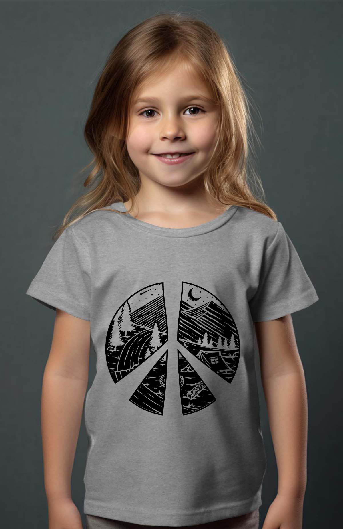 Grossiste I.A.L.D FRANCE - Peace mountain - T-shirt Fille