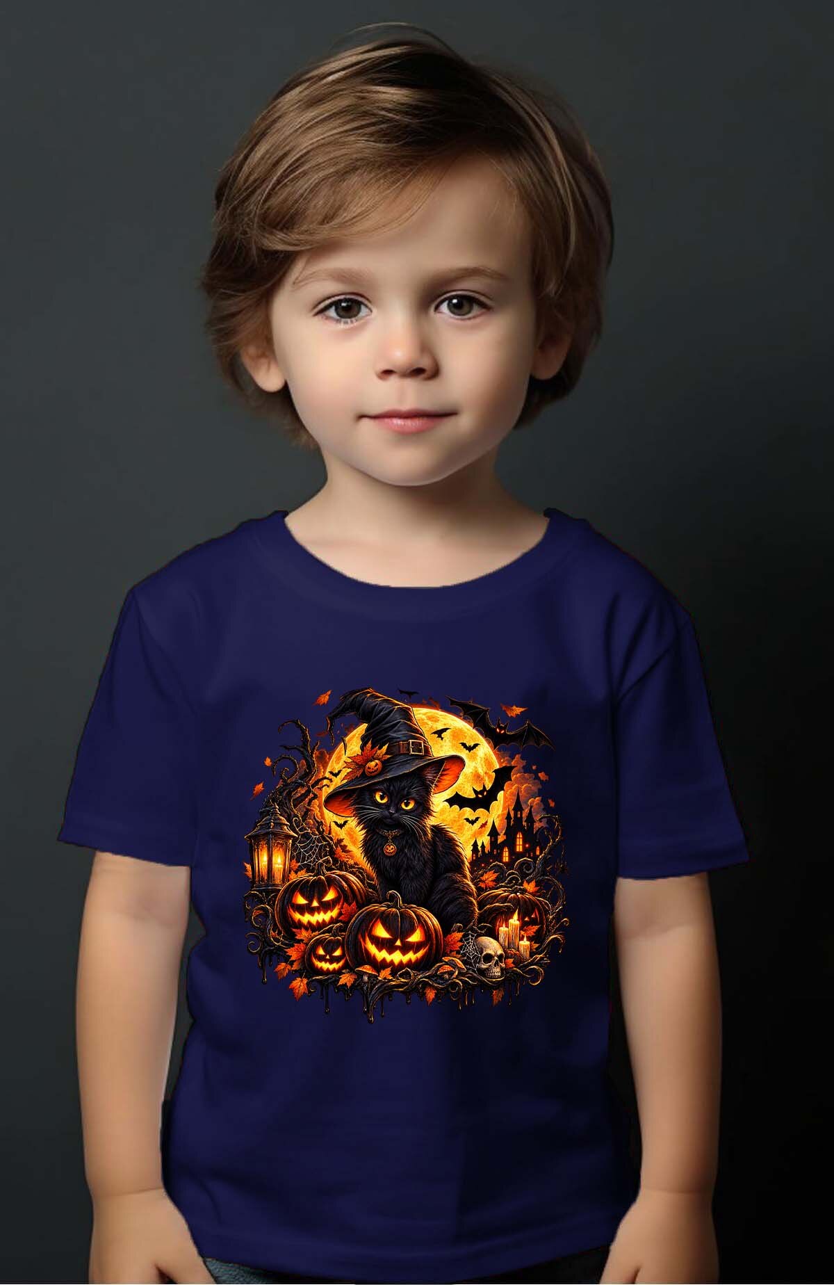 Grossiste I.A.L.D FRANCE - Witch cat halloween - T-shirt Garçon