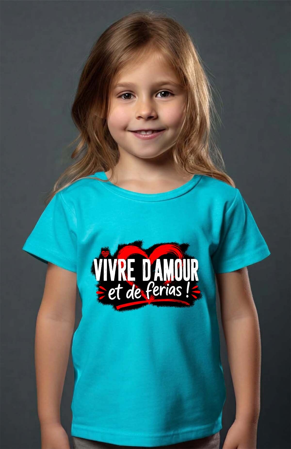 Grossiste I.A.L.D FRANCE - Vive amour ferias - T-shirt Fille