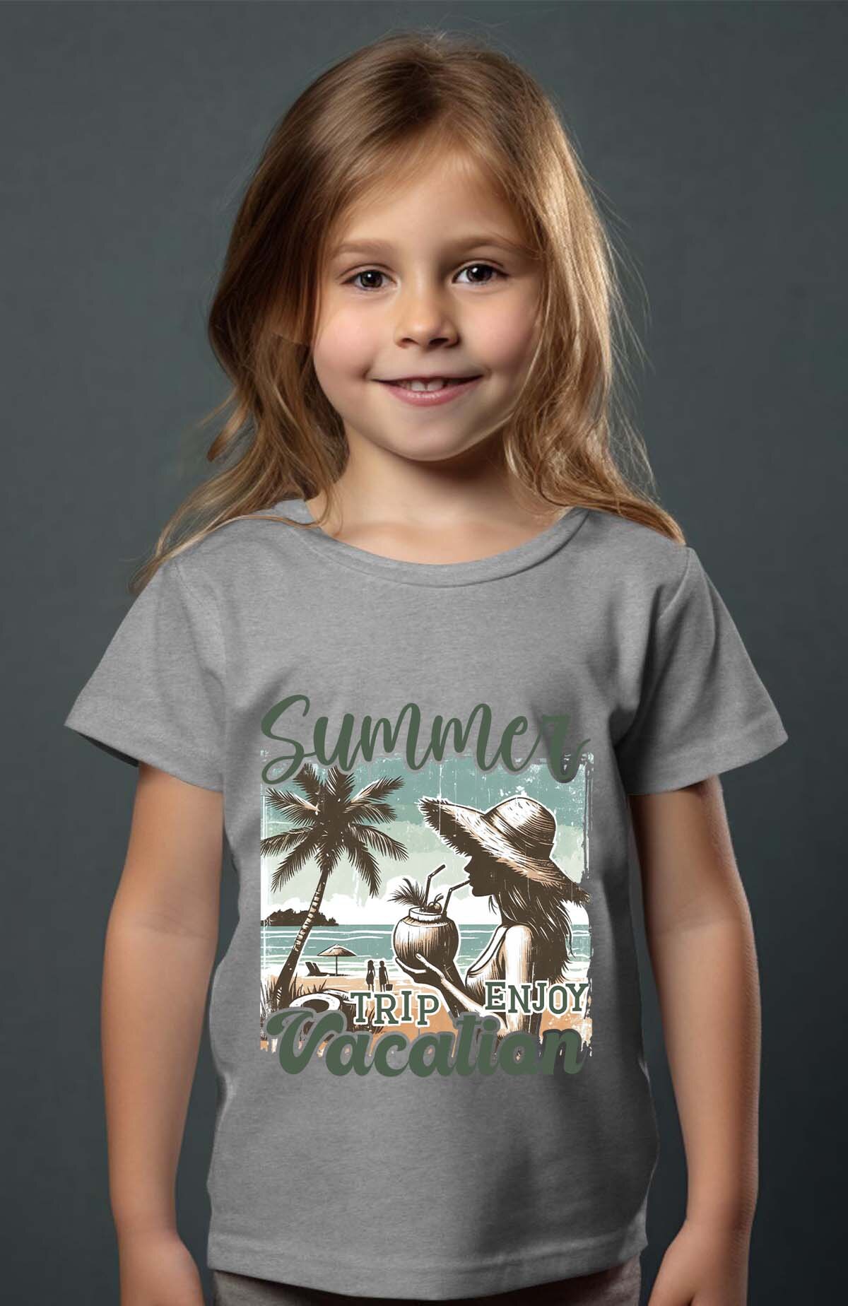 Grossiste I.A.L.D FRANCE - Enjoy vacation - T-shirt Fille
