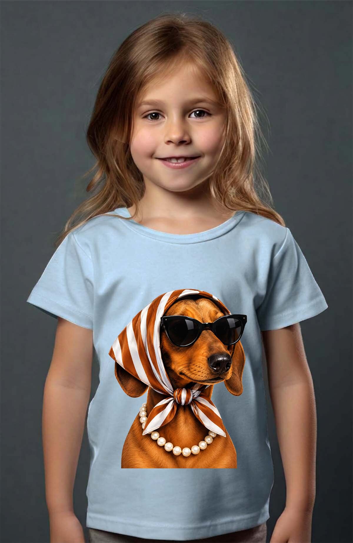 Grossiste I.A.L.D FRANCE - Dog glasses fashion b - T-shirt Fille