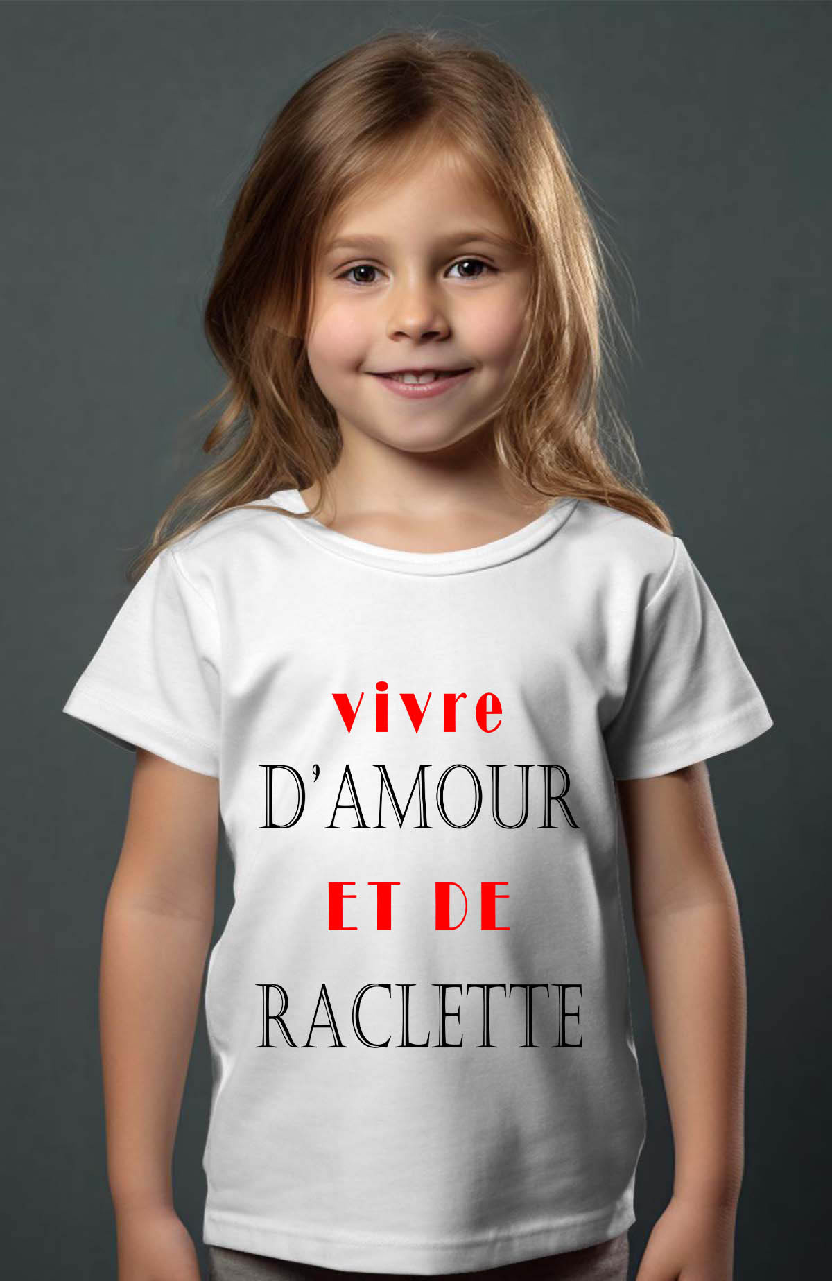 Großhändler I.A.L.D FRANCE - Raclette Liebe - Mädchen T -Shirt