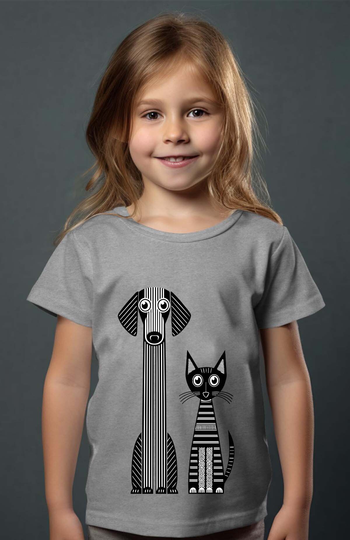Grossista I.A.L.D FRANCE - Black & Meow - Maglietta Bambina