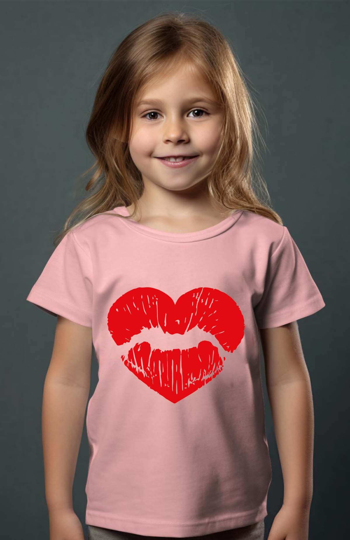 Grossista I.A.L.D FRANCE - Cuore bocca - T-shirt Bambina