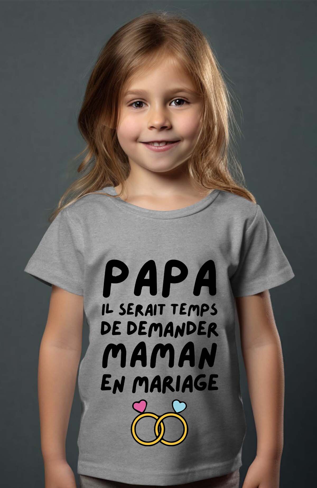 Großhändler I.A.L.D FRANCE - Papa Hochzeit - Mädchen T-Shirt