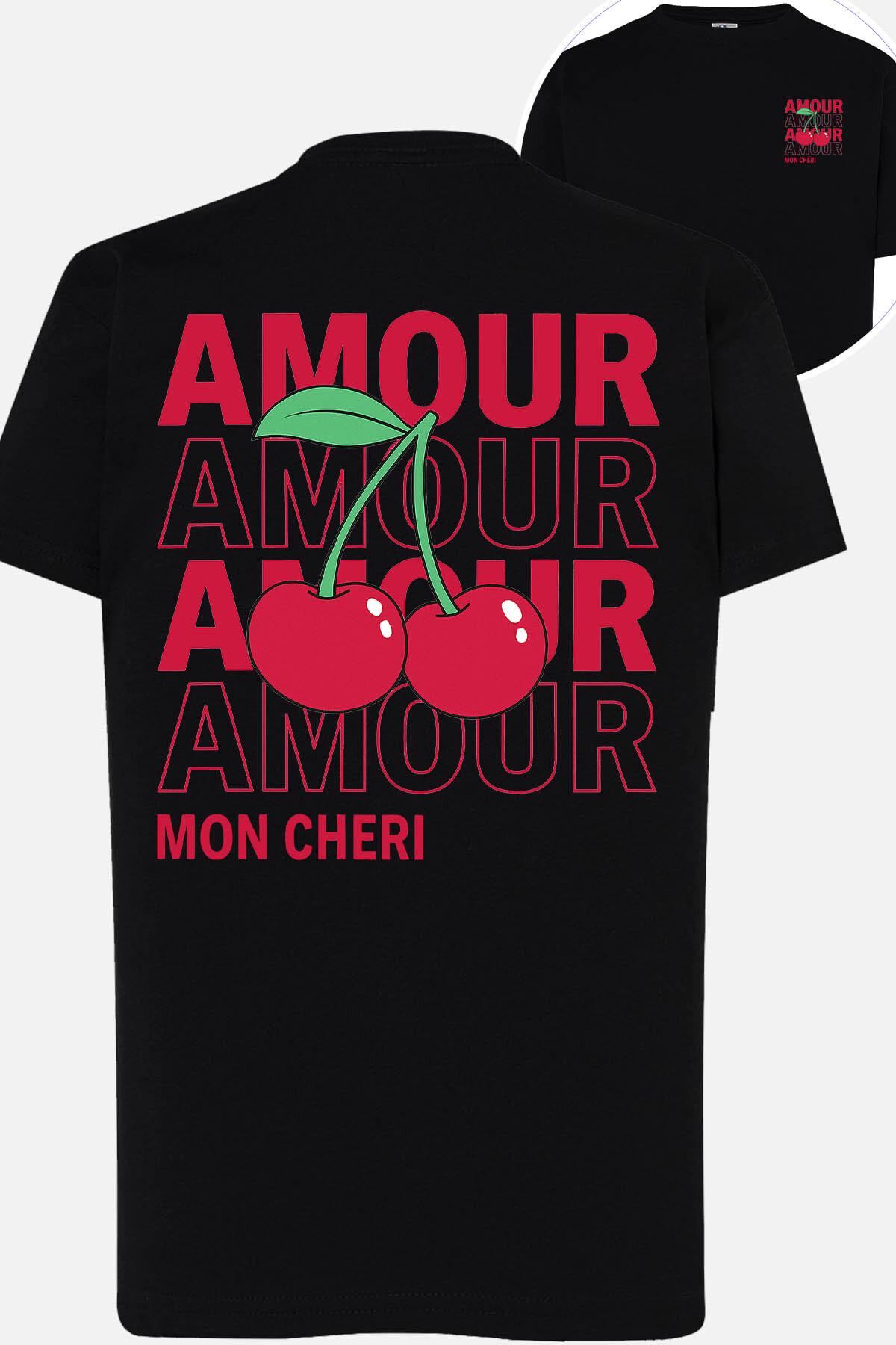 Grossiste I.A.L.D FRANCE - amour cerise - T-shirt Fille